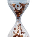 Sandglass with money