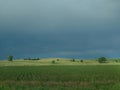 Sandhills of Nebraska with storm clouds