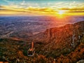 Sunset Over Albuquerque from Sandia Peak Royalty Free Stock Photo