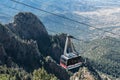 Sandia Peak Tramway, car nearing the top Royalty Free Stock Photo