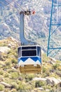 Sandia Peak Tramway, car nearing the top Royalty Free Stock Photo