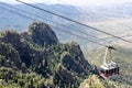 Sandia Peak Tramway, car nearing the top Royalty Free Stock Photo