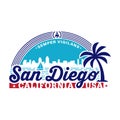 San Diego, California. Logo design template. Vector and illustration. Royalty Free Stock Photo