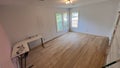 Sanding hardwood floors to refinish Royalty Free Stock Photo