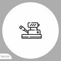 Sanding machine vector icon sign symbol