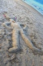 Sandman on Beach Royalty Free Stock Photo
