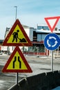 Norwegian Road Traffic Caution or Warning Signs