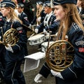 Girls Marching Band Norwegian Independence Day Celebration Parade