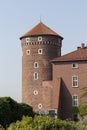 Sandomierska Tower on Wawel Royal Castle , Cracow, Poland Royalty Free Stock Photo