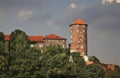 Sandomierz tower in Wawel in Krakow. Poland Royalty Free Stock Photo