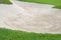 sandpit bunker golf course backgrounds Royalty Free Stock Photo