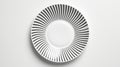 Minimalist Optical Illusion Plate With Linear Pattern