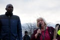 Sandra White Scottish politician visited and spoke 15th January 2019 in Edinburgh over 200 people organized a protest in f