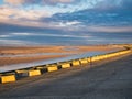 The sands of the Mersey Estuary off Wirral at sunset