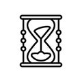 Black line icon for Sands Of Time, sands and timer