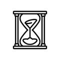 Black line icon for Sands Of Time, sands and timer