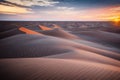 Sands of Time A Majestic Desert Landscape.AI Generated Royalty Free Stock Photo