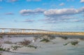 Sandscape of Dunes and New Oregon Inlet Bridge Outer Banks NC