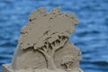 Sandsculpture Tree By The Lake