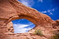 Sandstone Arch against Blue Sky Royalty Free Stock Photo