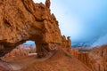 Sandstone Arch Bryce Canyon Peek-a-boo loop trail Royalty Free Stock Photo