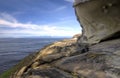 Sandstone beach cliffs