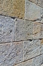 Sandstone blocks in an old wall