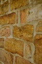 Sandstone blocks in an old wall