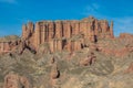 Sandstone Castle Louvre. Binggou Danxia landform, Zhangye national geopark, China Royalty Free Stock Photo