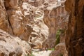 Sandstone caves in Little Petra, ancient city of Petra, Jordan