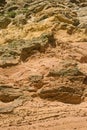 Sandstone cliff face: background ? Royalty Free Stock Photo