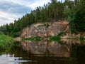 Sandstone cliffs in the evening light Royalty Free Stock Photo