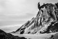 Sandstone cliffs forming strange shapes and textures