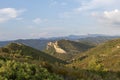 Sandstone cliffs and green forest of Cap Canaille, Falaises Soubeyranes, Southern France