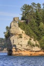 Sandstone cliffs on Lake Superior shoreline Royalty Free Stock Photo