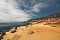 Sandstone Cliffs and ocean view, Califronia Coastline Royalty Free Stock Photo