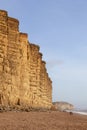 The sandstone cliffs of West Bay, Dorset Royalty Free Stock Photo