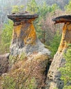 Sandstone columns-lids.