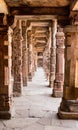 Sandstone columns at Qutab Minar, Delhi, India Royalty Free Stock Photo