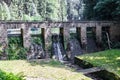 Sandstone Dam wall at the lake at Amselsee in Rathen in Saxon Switzerland Royalty Free Stock Photo