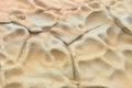 Texture of rippled sandstone in detail