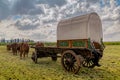 Resting time for an ox-wagon bullocks and people at Sandstone Estates.