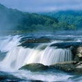 Sandstone Falls in fog