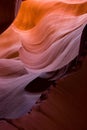 Sandstone flowing like ocean waves, Lower Antelope Canyon Royalty Free Stock Photo