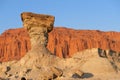 Sandstone formation in Ischigualasto, Argentina. Royalty Free Stock Photo