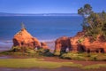 Sandstone formations in Bay of Fundy Royalty Free Stock Photo