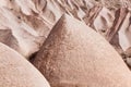Sandstone formations in Cappadocia; Turkey Royalty Free Stock Photo