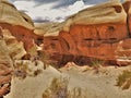 Sandstone Formations in Devil`s Garden Royalty Free Stock Photo