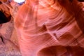 Sandstone formations in famous Upper Antelope Canyon in Arizona Royalty Free Stock Photo