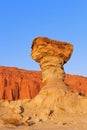 Sandstone formations in Ischigualasto, Argentina. Royalty Free Stock Photo